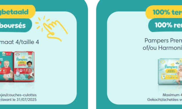 Pampers pants taille 4 – 100% remboursé