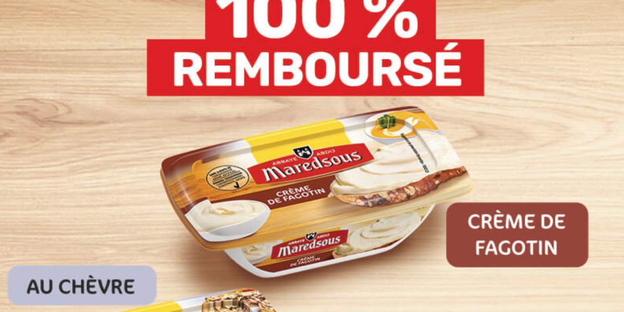 Fromage à tartiner Maredsous 100% remboursé