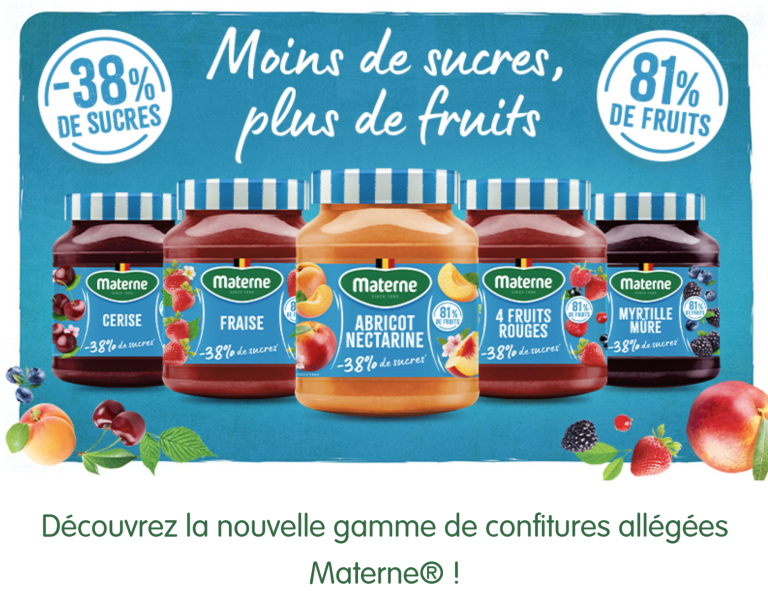 Materne confitures allégées 100% remboursé