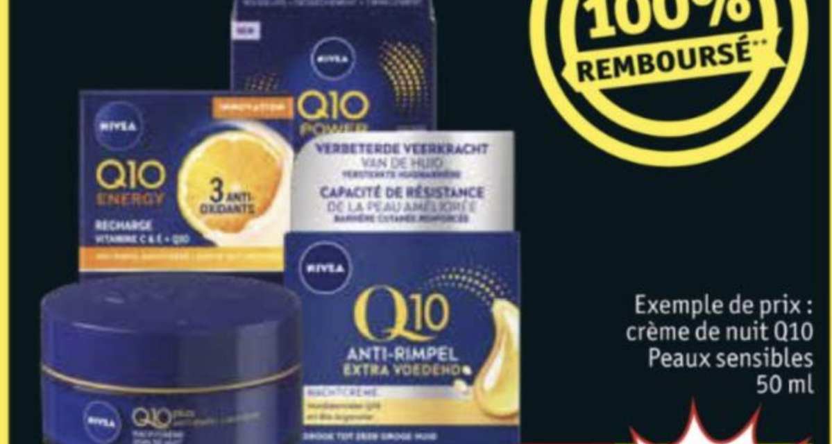 Kruidvat – Crème de nuit Nivea Q10 – 100% remboursé