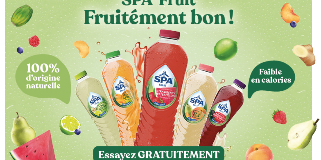 1 bouteille de SPA FRUIT 40cl non pétillante 100% remboursé