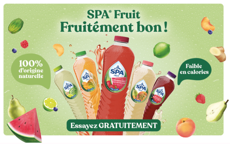 1 bouteille de SPA FRUIT 40cl non pétillante 100% remboursé