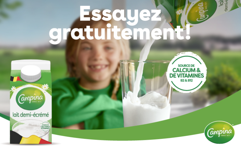 Tetrapack Campina 0,5L 100% remboursé