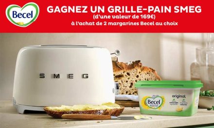 2 produits Becel 100% remboursé + une chance de gagner un grille-pain Smeg