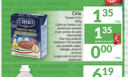 Deux produits : Cirio et Lenor 100% remboursé sur la carte Intermarché