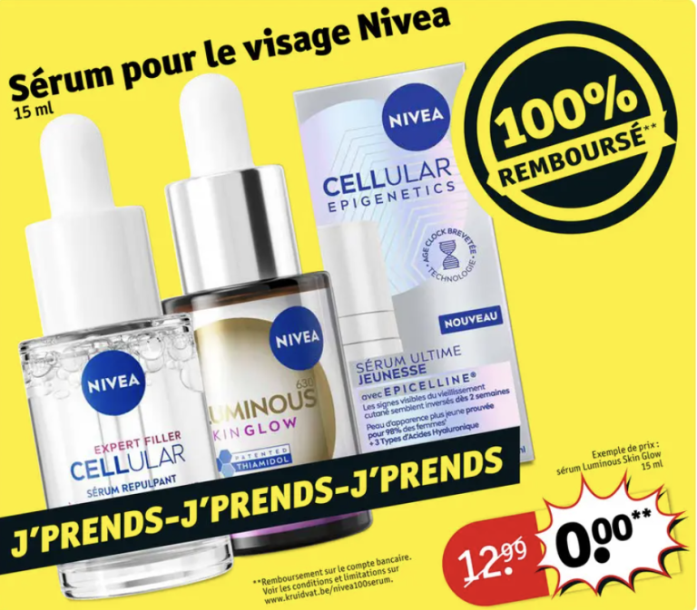 Kruidvat – Serum Visage Nivea – 100% remboursé