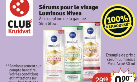 Kruidvat – Nivea Sérum visage Luminous – 100% remboursé
