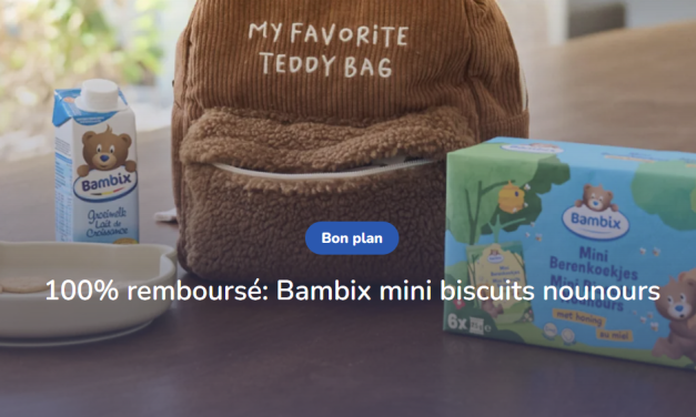 Biscuits Bambix ours au miel 100% remboursé chez Colruyt