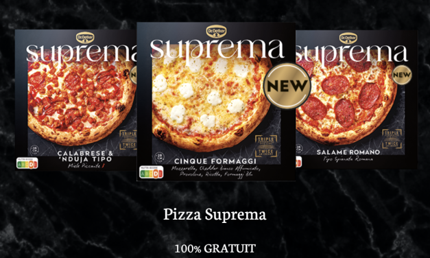 Dr Oetker Pizza Suprema 100% remboursé