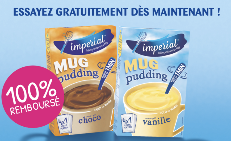Imperial Mug Pudding 100% remboursé
