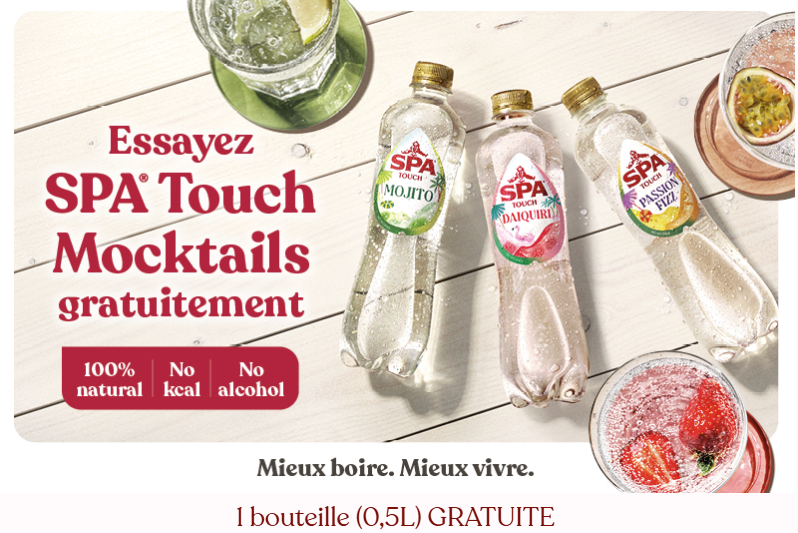 1 bouteille de Spa Touch Mocktails 100% remboursé