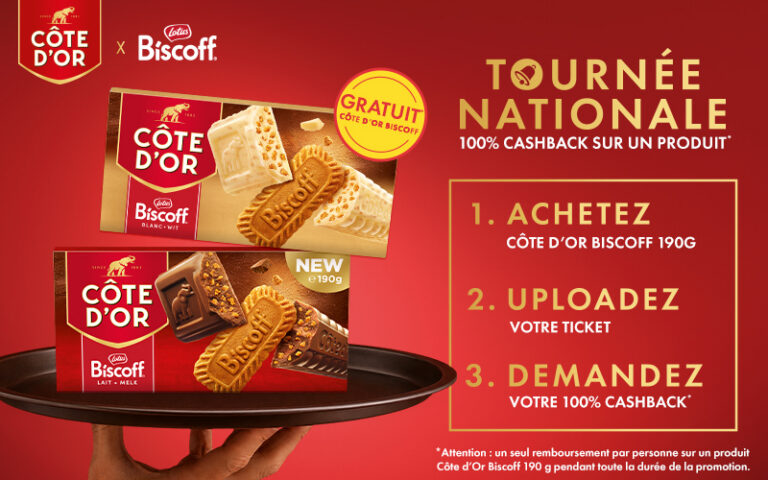 Côte d’or Biscoff 100% remboursé
