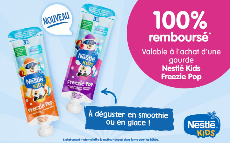 Nestlé Freesie pops 100% remboursé