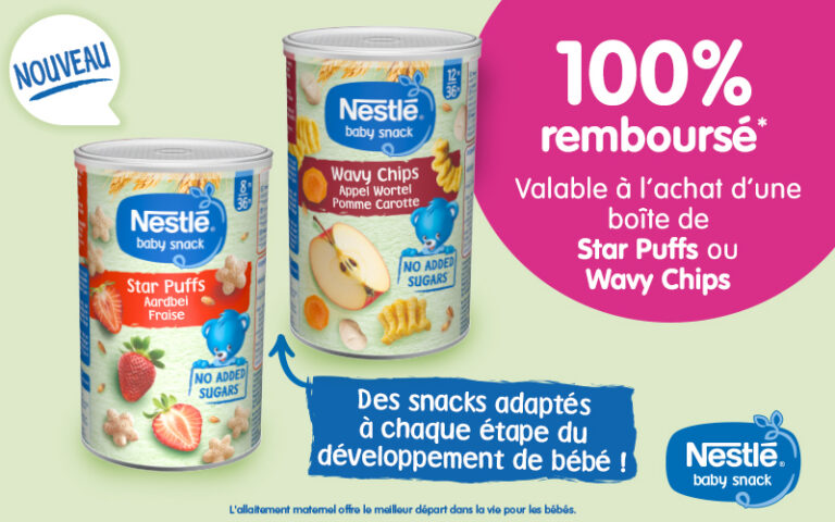 1 boîte de Wavy Chips ou de Star Puffs 100% remboursé